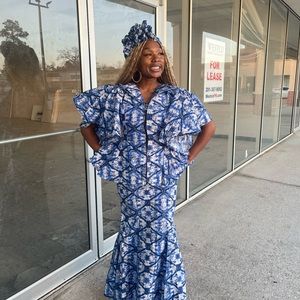 African clothing for women Ankara kente Danshiki top and long skirt